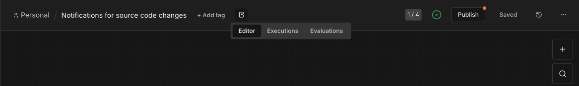 Saved changes awaiting publish
